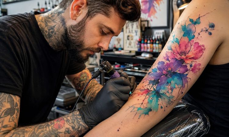 Conoce el tatuaje acuarela y sus características